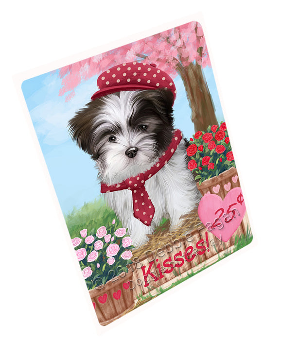 Rosie 25 Cent Kisses Malti Tzu Dog Magnet MAG73050 (Small 5.5" x 4.25")