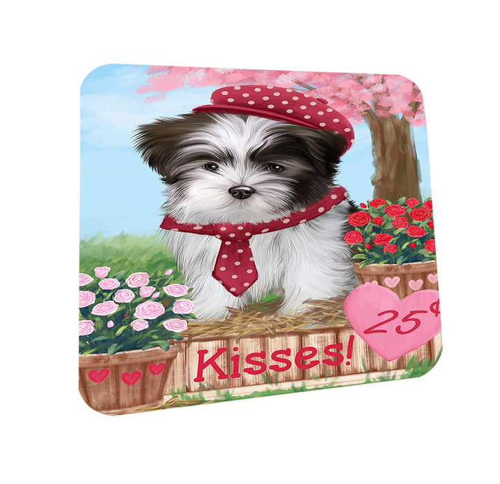 Rosie 25 Cent Kisses Malti Tzu Dog Coasters Set of 4 CST55929