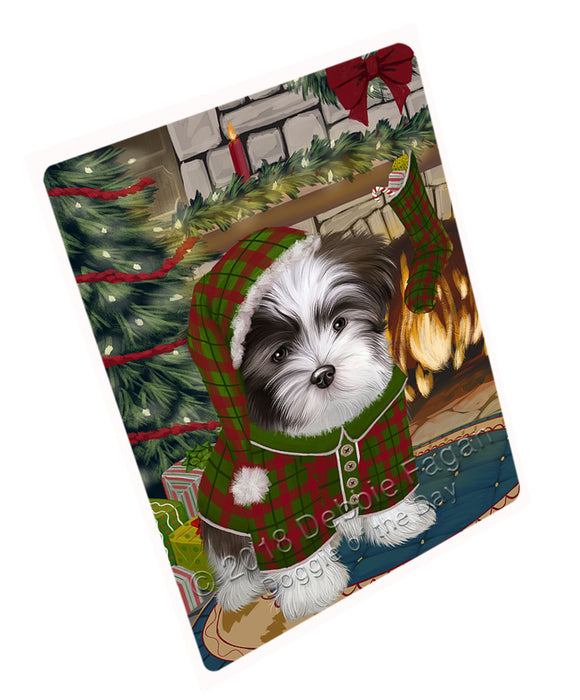 The Stocking was Hung Malti Tzu Dog Magnet MAG71232 (Small 5.5" x 4.25")