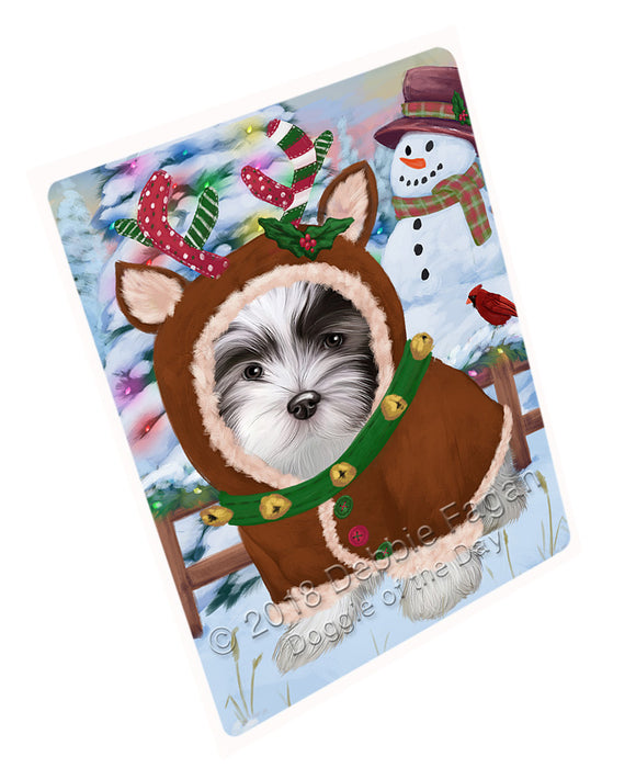 Christmas Gingerbread House Candyfest Malti Tzu Dog Magnet MAG74502 (Small 5.5" x 4.25")