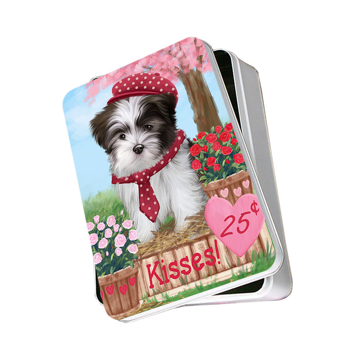 Rosie 25 Cent Kisses Malti Tzu Dog Photo Storage Tin PITN55914