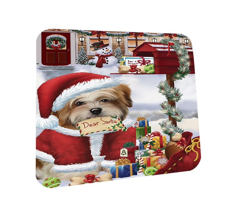 Malti Tzu Dog Dear Santa Letter Christmas Holiday Mailbox Coasters Set of 4 CST53506