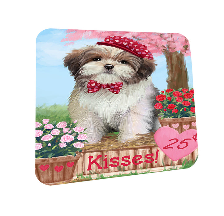 Rosie 25 Cent Kisses Malti Tzu Dog Coasters Set of 4 CST55930