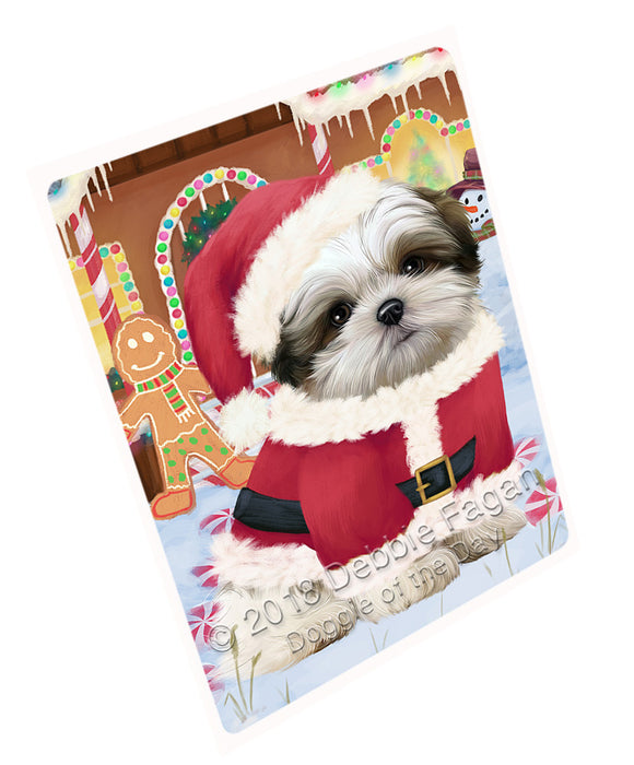 Christmas Gingerbread House Candyfest Malti Tzu Dog Magnet MAG74505 (Small 5.5" x 4.25")
