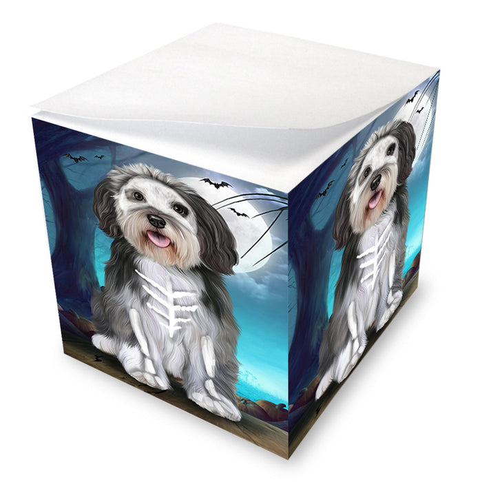 Happy Halloween Trick or Treat Malti Tzu Dog Note Cube NOC56156