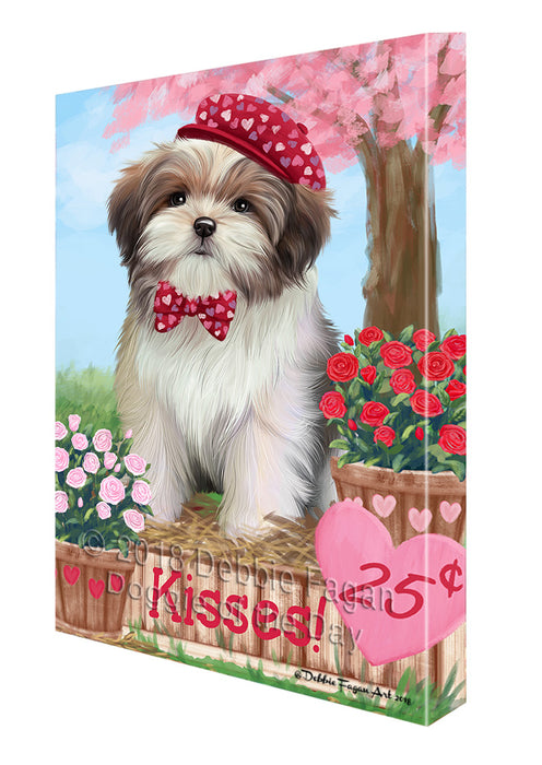 Rosie 25 Cent Kisses Malti Tzu Dog Canvas Print Wall Art Décor CVS125972