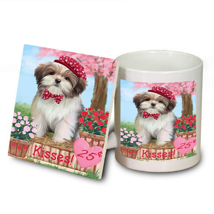Rosie 25 Cent Kisses Malti Tzu Dog Mug and Coaster Set MUC55964
