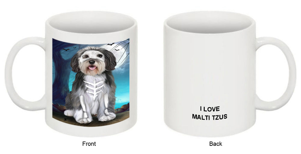 Happy Halloween Trick or Treat Malti Tzu Dog Coffee Mug MUG49908