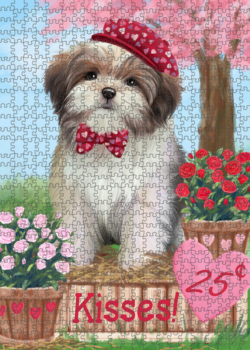 Rosie 25 Cent Kisses Malti Tzu Dog Puzzle with Photo Tin PUZL92092