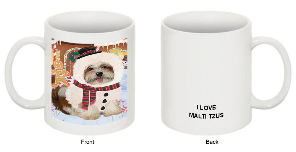 Christmas Gingerbread House Candyfest Malti Tzu Dog Coffee Mug MUG51855