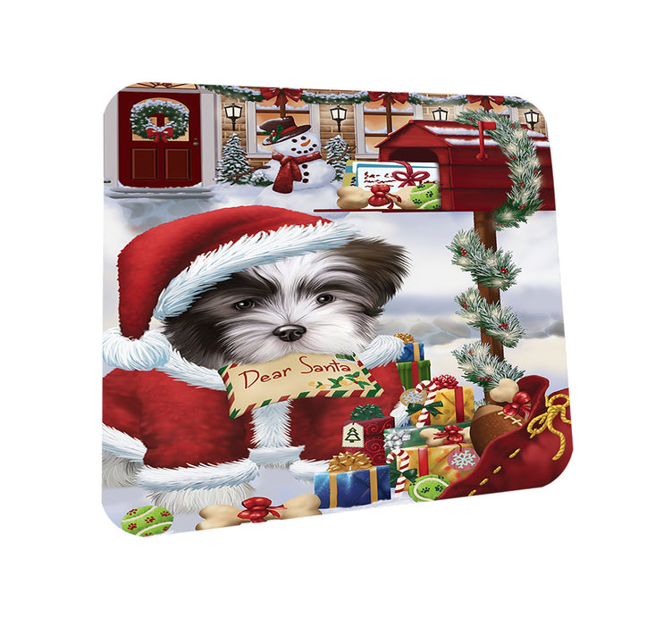 Malti Tzu Dog Dear Santa Letter Christmas Holiday Mailbox Coasters Set of 4 CST53508