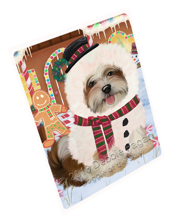 Christmas Gingerbread House Candyfest Malti Tzu Dog Magnet MAG74508 (Small 5.5" x 4.25")