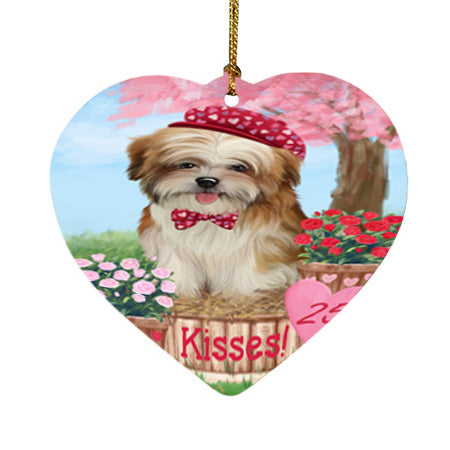 Rosie 25 Cent Kisses Malti Tzu Dog Heart Christmas Ornament HPOR56329