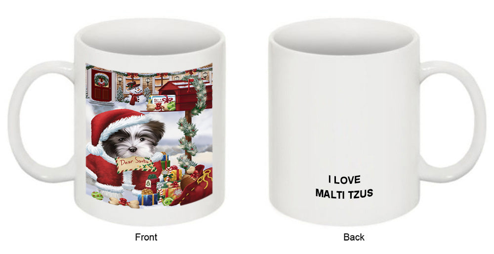 Malti Tzu Dog Dear Santa Letter Christmas Holiday Mailbox Coffee Mug MUG48948
