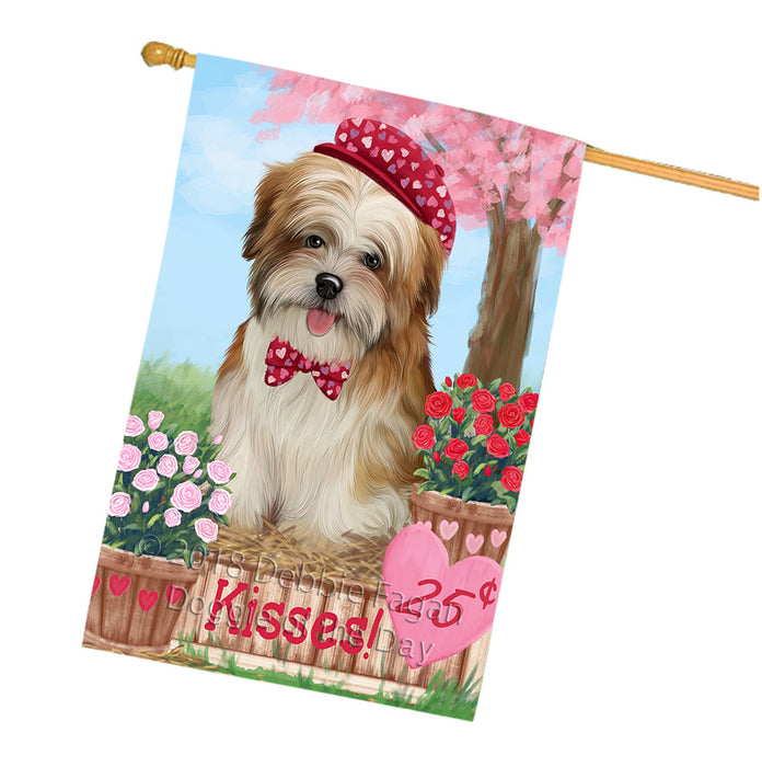 Rosie 25 Cent Kisses Malti Tzu Dog House Flag FLG56657
