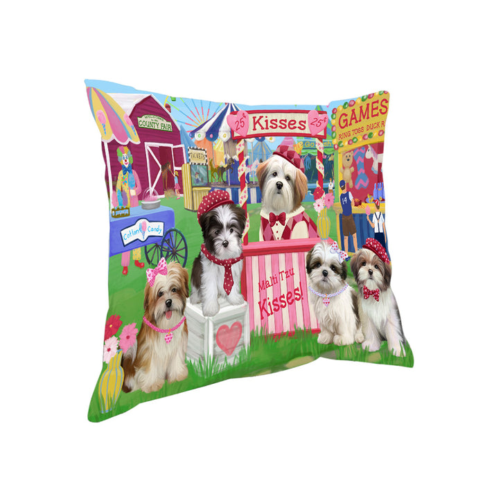 Carnival Kissing Booth Malti Tzus Dog Pillow PIL77924