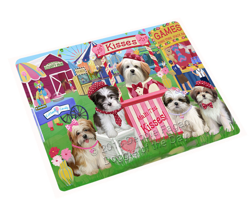 Carnival Kissing Booth Malti Tzus Dog Magnet MAG72861 (Small 5.5" x 4.25")