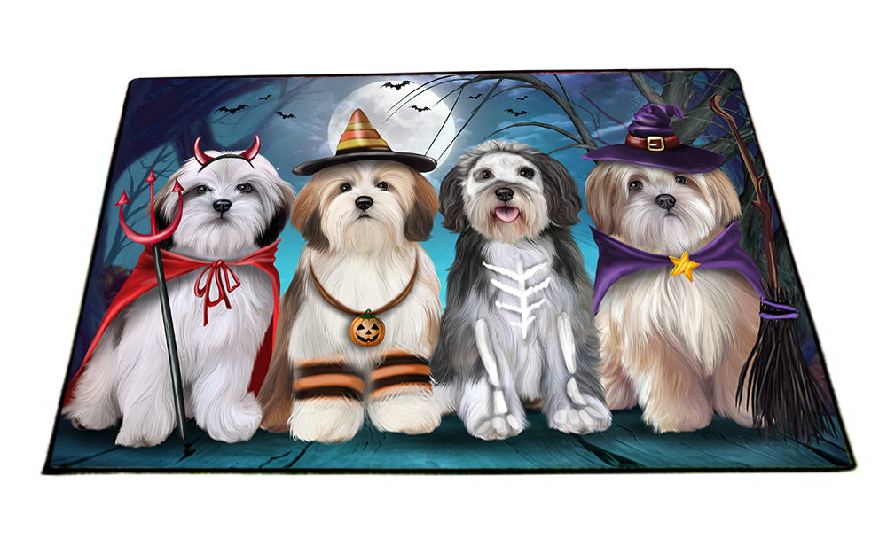 Happy Halloween Trick or Treat Malti Tzus Dog Floormat FLMS54697