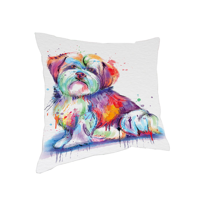 Watercolor Malti Tzu Dog Pillow PIL83268