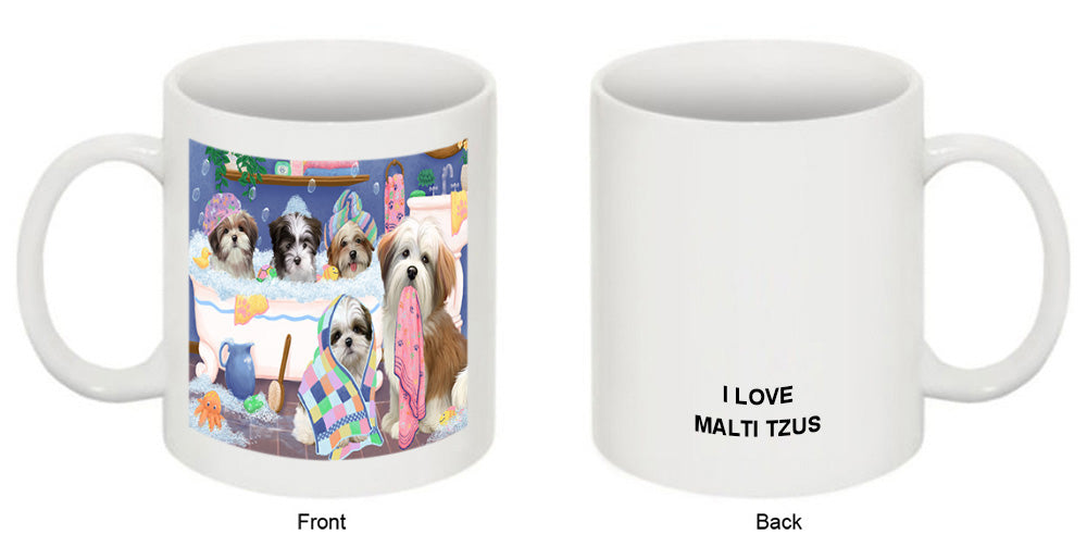 Rub A Dub Dogs In A Tub Malti Tzus Dog Coffee Mug MUG52201