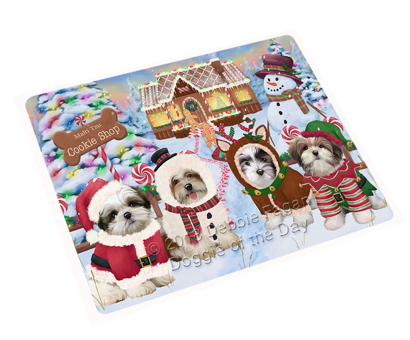 Holiday Gingerbread Cookie Shop Malti Tzus Dog Magnet MAG74649 (Small 5.5" x 4.25")