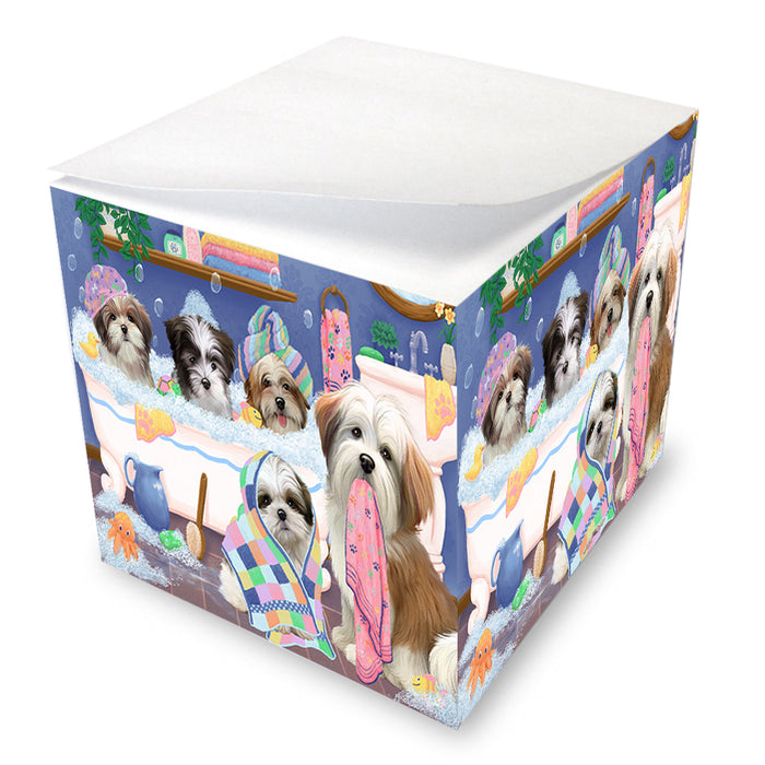 Rub A Dub Dogs In A Tub Malti Tzus Dog Note Cube NOC54875