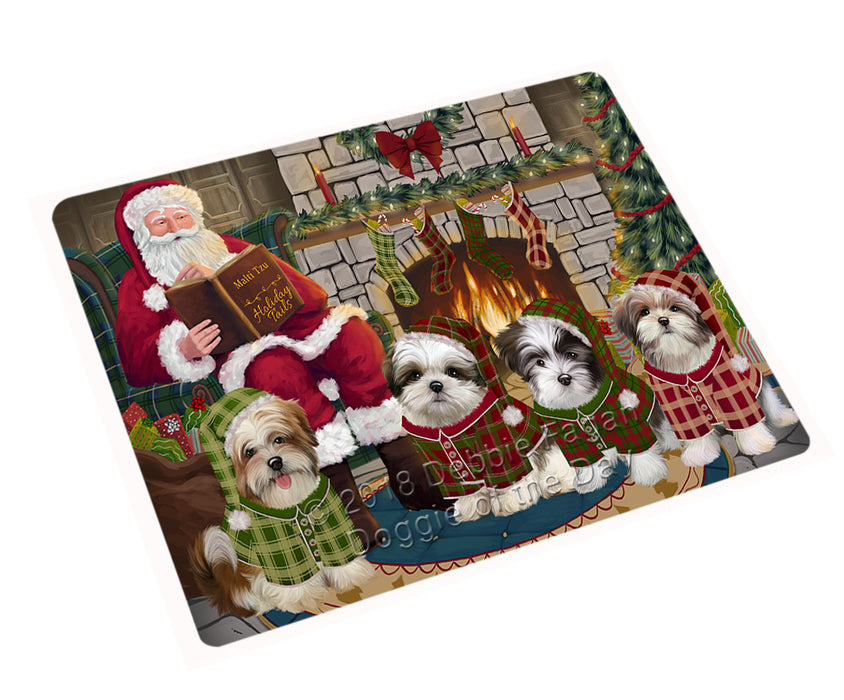 Christmas Cozy Holiday Tails Malti Tzus Dog Magnet MAG70551 (Small 5.5" x 4.25")
