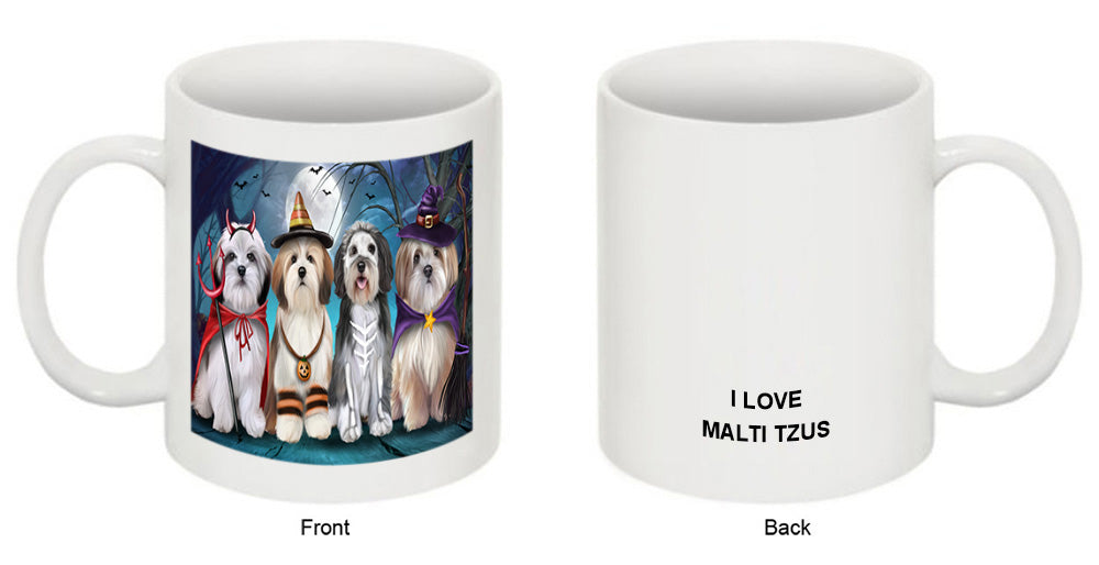 Happy Halloween Trick or Treat Malti Tzus Dog Coffee Mug MUG49879