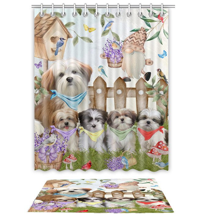 Malti Tzu Shower Curtain with Bath Mat Combo: Curtains with hooks and Rug Set Bathroom Decor, Custom, Explore a Variety of Designs, Personalized, Pet Gift for Dog Lovers
