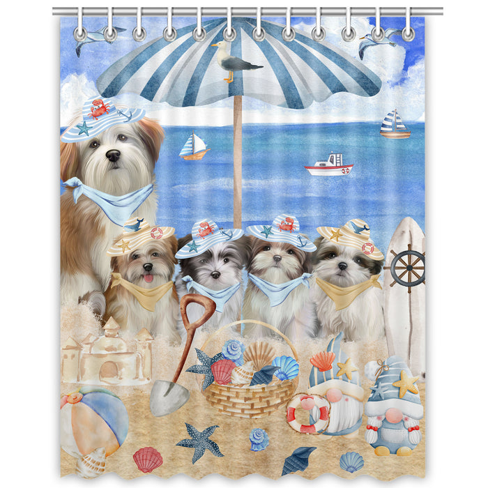 Malti Tzu Shower Curtain: Explore a Variety of Designs, Personalized, Custom, Waterproof Bathtub Curtains for Bathroom Decor with Hooks, Pet Gift for Dog Lovers