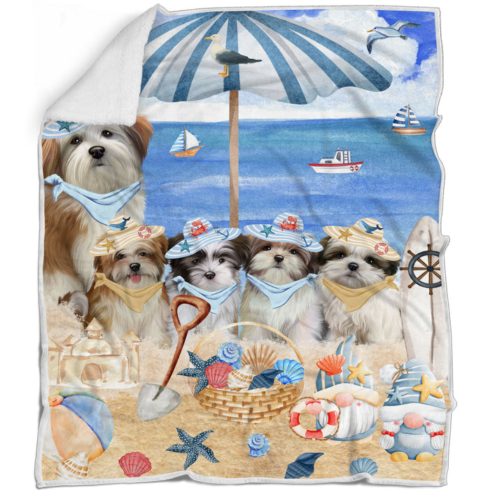 Malti Tzu Bed Blanket, Explore a Variety of Designs, Personalized, Throw Sherpa, Fleece and Woven, Custom, Soft and Cozy, Dog Gift for Pet Lovers