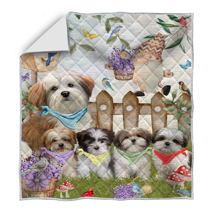 Malti Tzu Bed Quilt, Explore a Variety of Designs, Personalized, Custom, Bedding Coverlet Quilted, Pet and Dog Lovers Gift