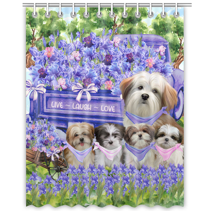 Malti Tzu Shower Curtain: Explore a Variety of Designs, Personalized, Custom, Waterproof Bathtub Curtains for Bathroom Decor with Hooks, Pet Gift for Dog Lovers
