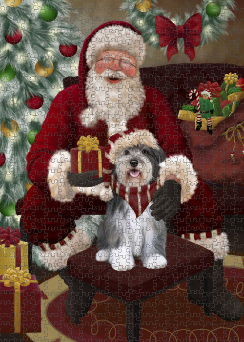 Santa's Christmas Surprise Malti Tzu Dog Puzzle  PUZL100860