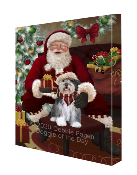 Santa I've Been Good Malti Tzu Dog Canvas Print Wall Art Décor CVS148706