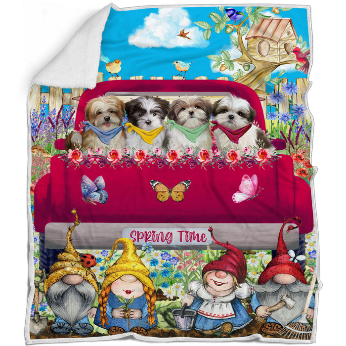 Malti Tzu Blanket: Explore a Variety of Designs, Custom, Personalized Bed Blankets, Cozy Woven, Fleece and Sherpa, Gift for Dog and Pet Lovers