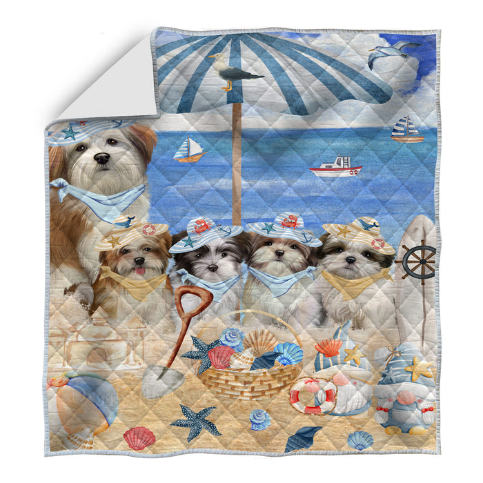 Malti Tzu Bedspread Quilt, Bedding Coverlet Quilted, Explore a Variety of Designs, Personalized, Custom, Dog Gift for Pet Lovers