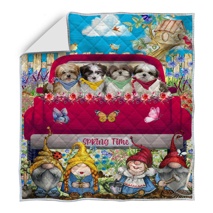 Malti Tzu Quilt: Explore a Variety of Personalized Designs, Custom, Bedding Coverlet Quilted, Pet and Dog Lovers Gift