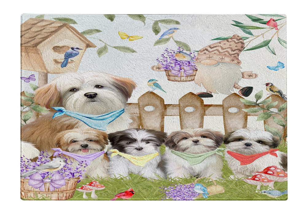 Malti Tzu Tempered Glass Cutting Board: Explore a Variety of Custom Designs, Personalized, Scratch and Stain Resistant Boards for Kitchen, Gift for Dog and Pet Lovers