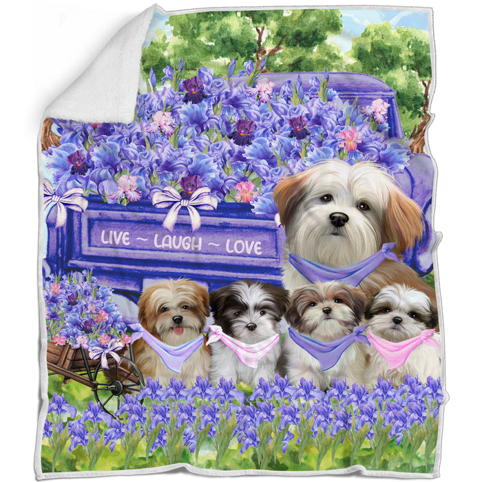 Malti Tzu Blanket: Explore a Variety of Designs, Custom, Personalized, Cozy Sherpa, Fleece and Woven, Dog Gift for Pet Lovers