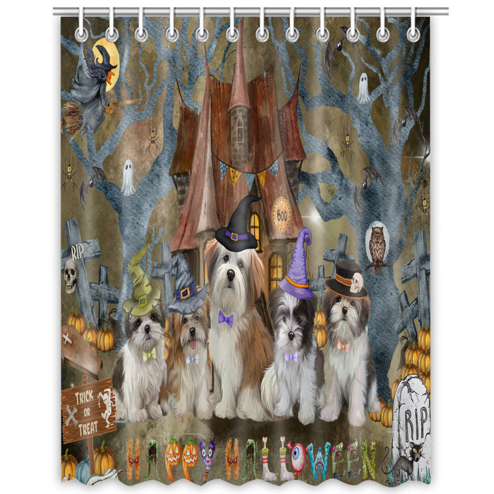 Malti Tzu Shower Curtain, Explore a Variety of Personalized Designs, Custom, Waterproof Bathtub Curtains with Hooks for Bathroom, Dog Gift for Pet Lovers