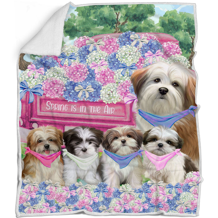Malti Tzu Bed Blanket, Explore a Variety of Designs, Personalized, Throw Sherpa, Fleece and Woven, Custom, Soft and Cozy, Dog Gift for Pet Lovers