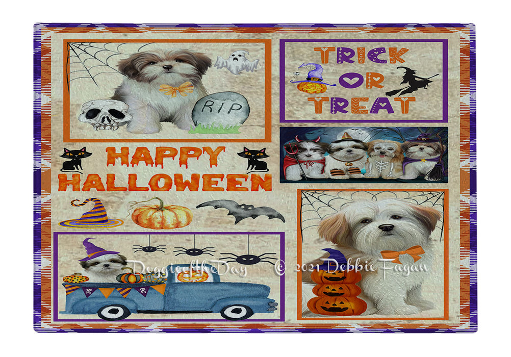 Happy Halloween Trick or Treat Maltese Dogs Cutting Board - Easy Grip Non-Slip Dishwasher Safe Chopping Board Vegetables C79390