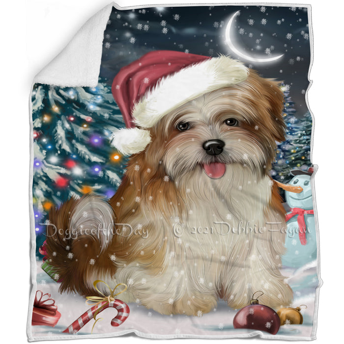 Have a Holly Jolly Malti Tzu Dog Christmas Blanket BLNKT81768