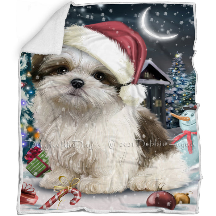 Have a Holly Jolly Malti Tzu Dog Christmas Blanket BLNKT81777