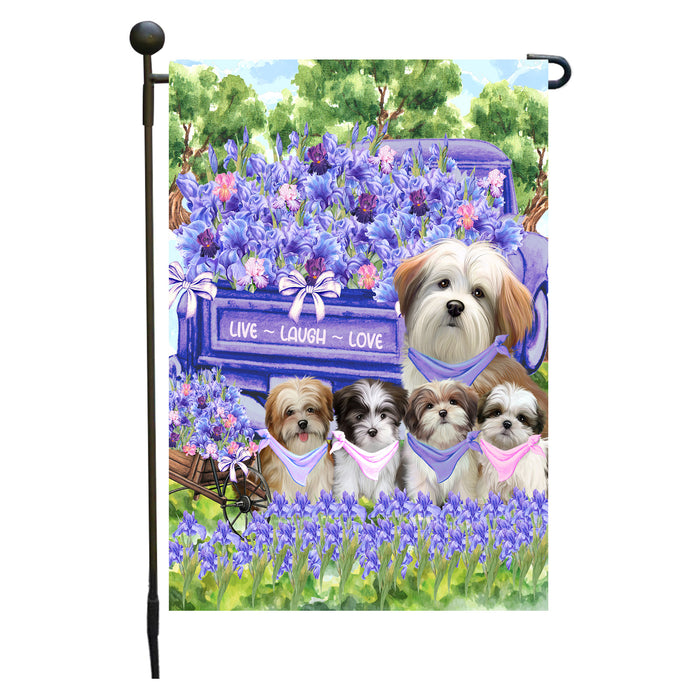 Malti Tzu Dogs Garden Flag for Dog and Pet Lovers, Explore a Variety of Designs, Custom, Personalized, Weather Resistant, Double-Sided, Outdoor Garden Yard Decoration