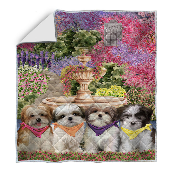 Malti Tzu Bedding Quilt, Bedspread Coverlet Quilted, Explore a Variety of Designs, Custom, Personalized, Pet Gift for Dog Lovers