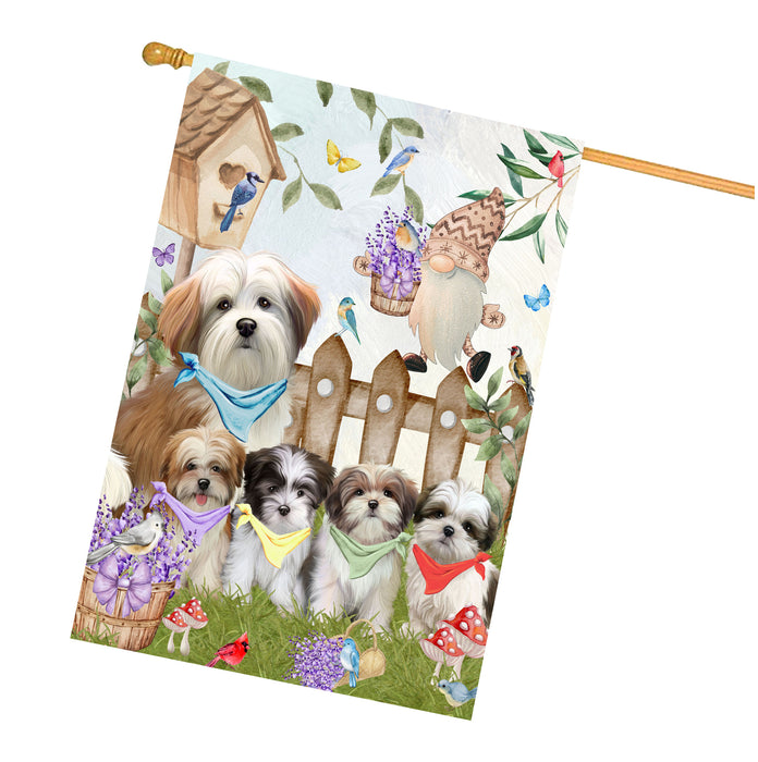 Malti Tzu Dogs House Flag: Explore a Variety of Designs, Custom, Personalized, Weather Resistant, Double-Sided, Home Outside Yard Decor for Dog and Pet Lovers