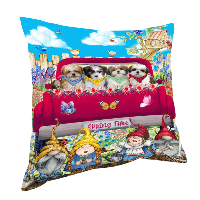 Malti Tzu Pillow: Explore a Variety of Designs, Custom, Personalized, Throw Pillows Cushion for Sofa Couch Bed, Gift for Dog and Pet Lovers