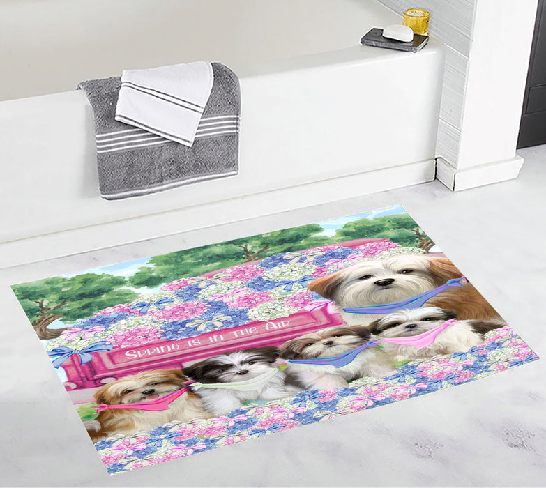 Malti Tzu Bath Mat: Non-Slip Bathroom Rug Mats, Custom, Explore a Variety of Designs, Personalized, Gift for Pet and Dog Lovers